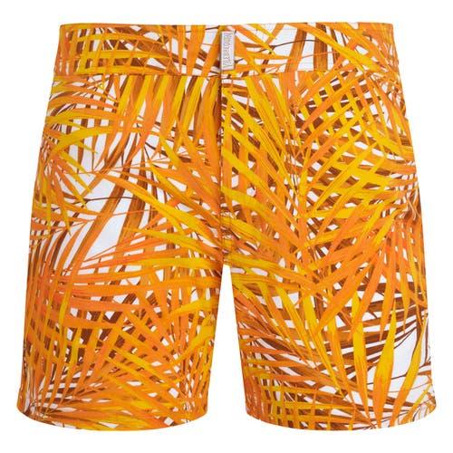 Vilebrequin Men's Palm Leaves Stretch Flat Belted Swim Shorts Product Image