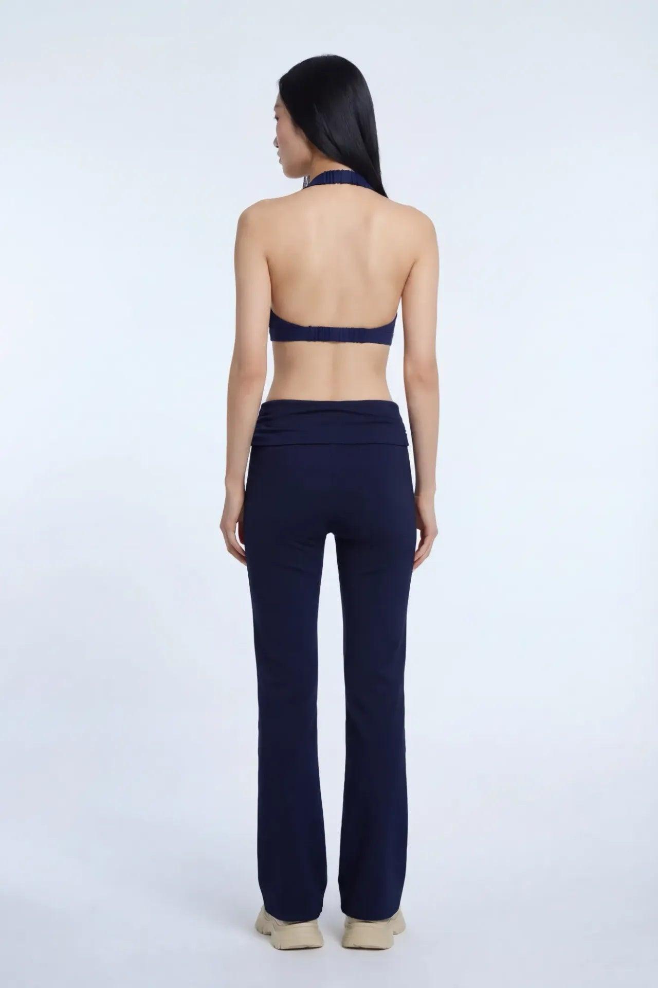 Active High Density Surplice Halter Bra Female Product Image
