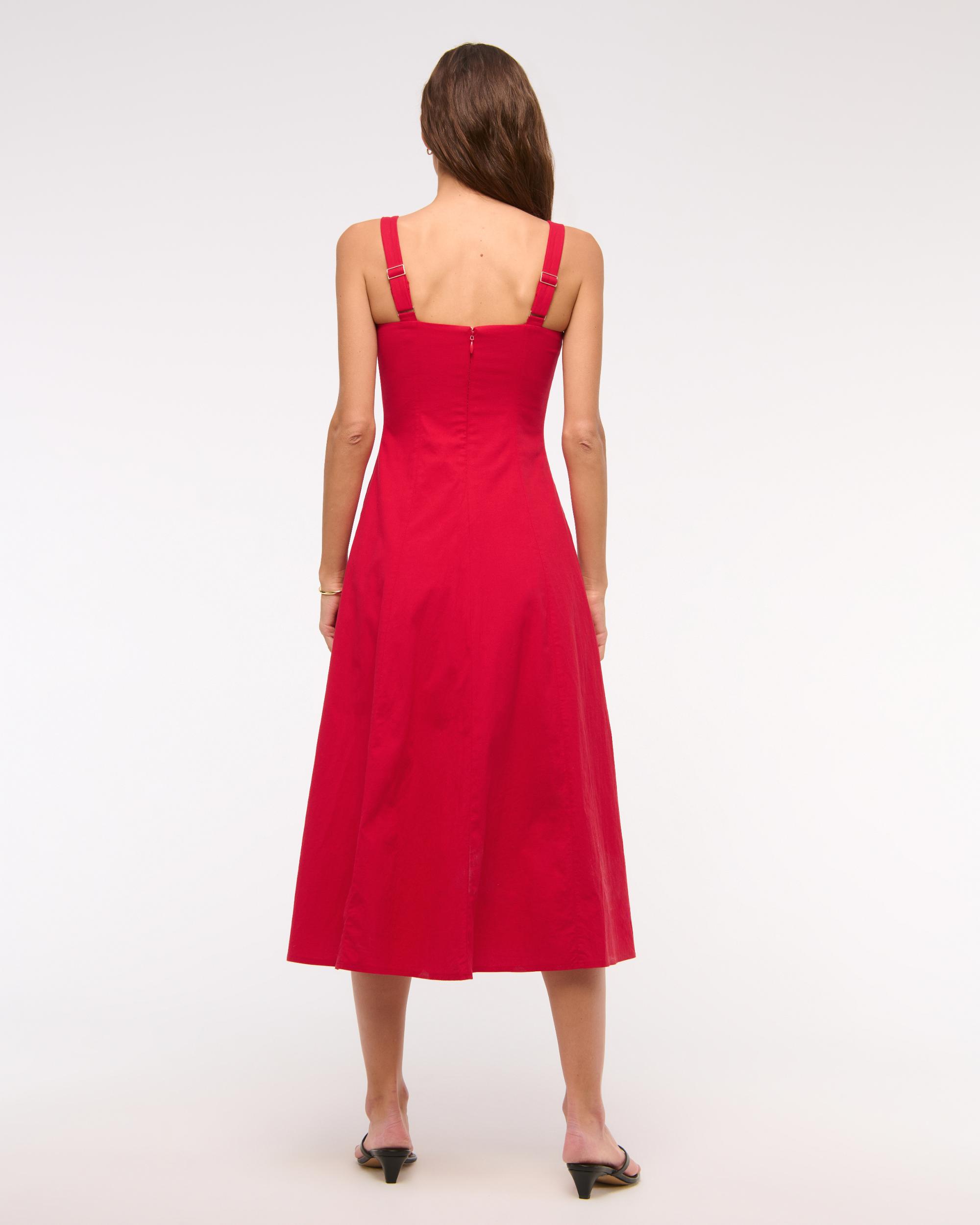 The A&F Mila Stretch Midi Dress Product Image