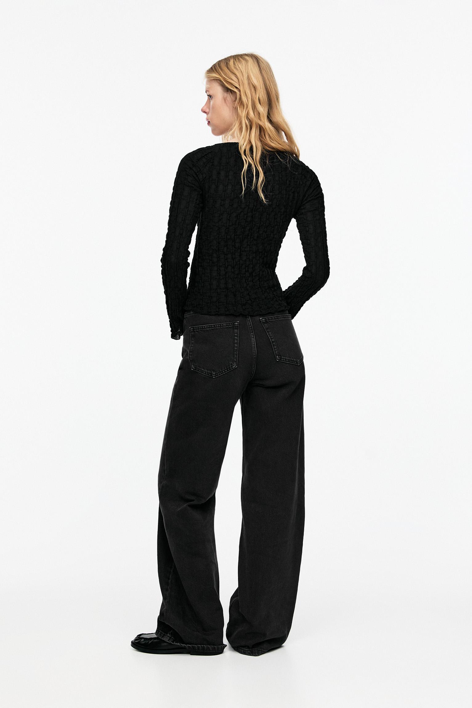 Textured corsetry-inspired T-shirt Product Image