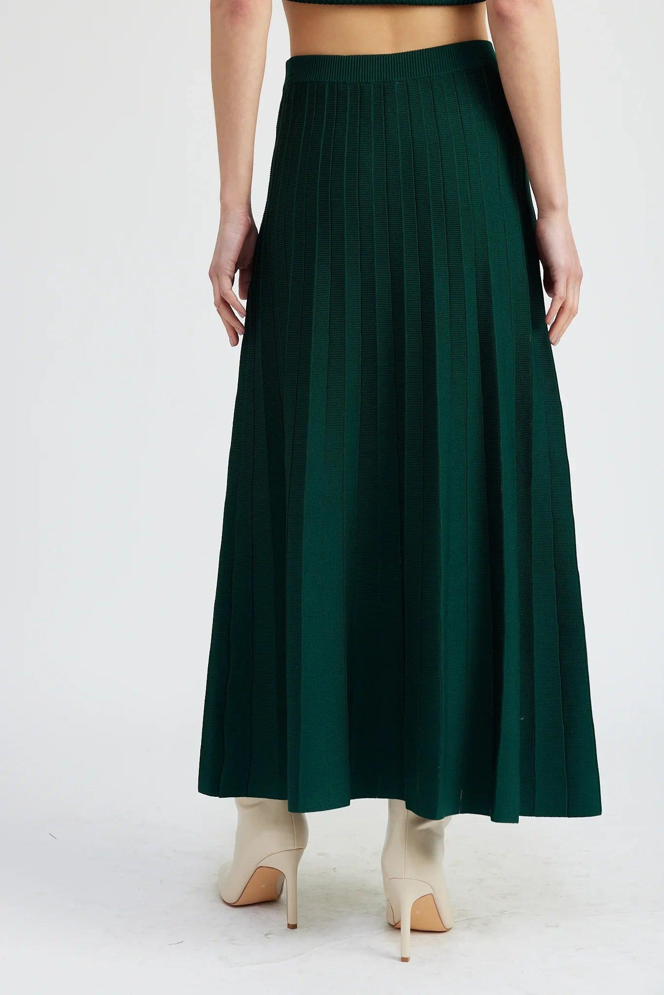 Pleated Knitted Skirt Product Image