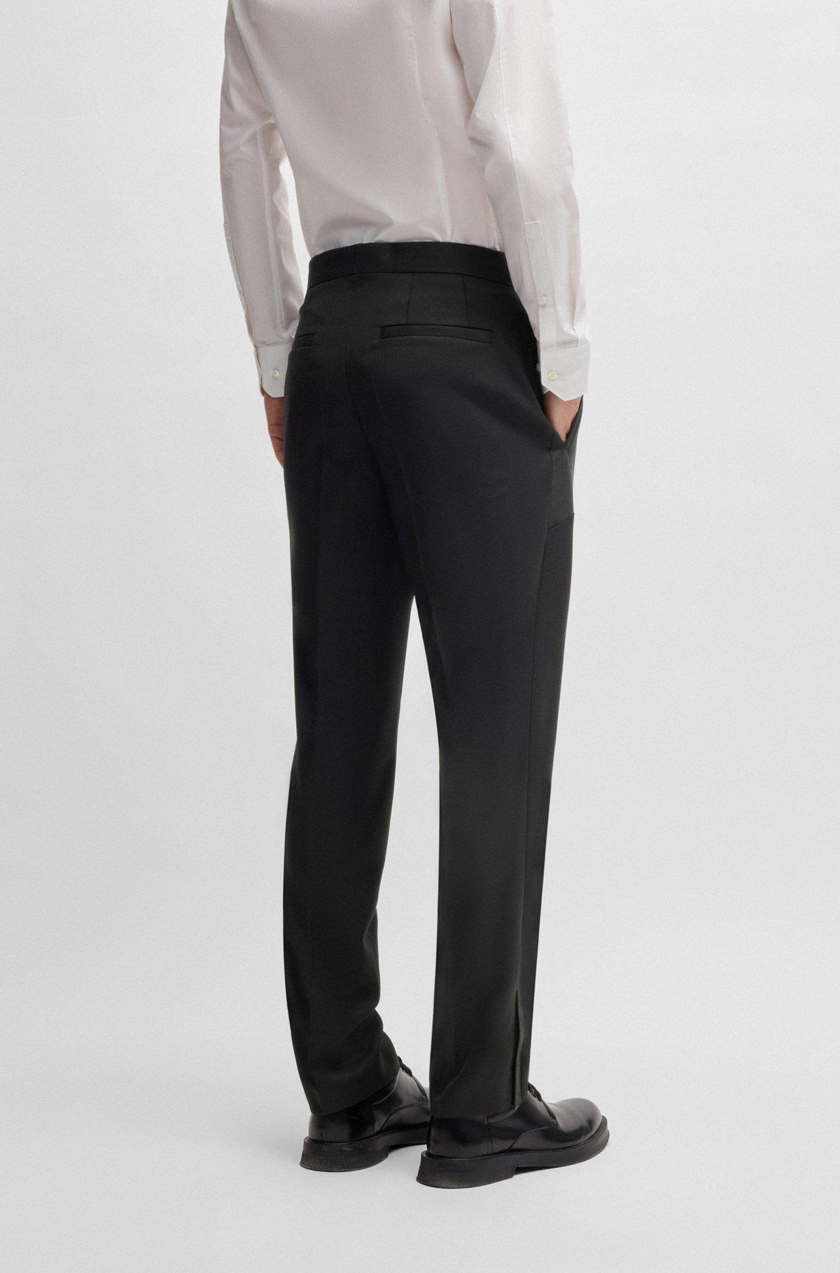 Slim-fit suit trousers in wool twill Product Image