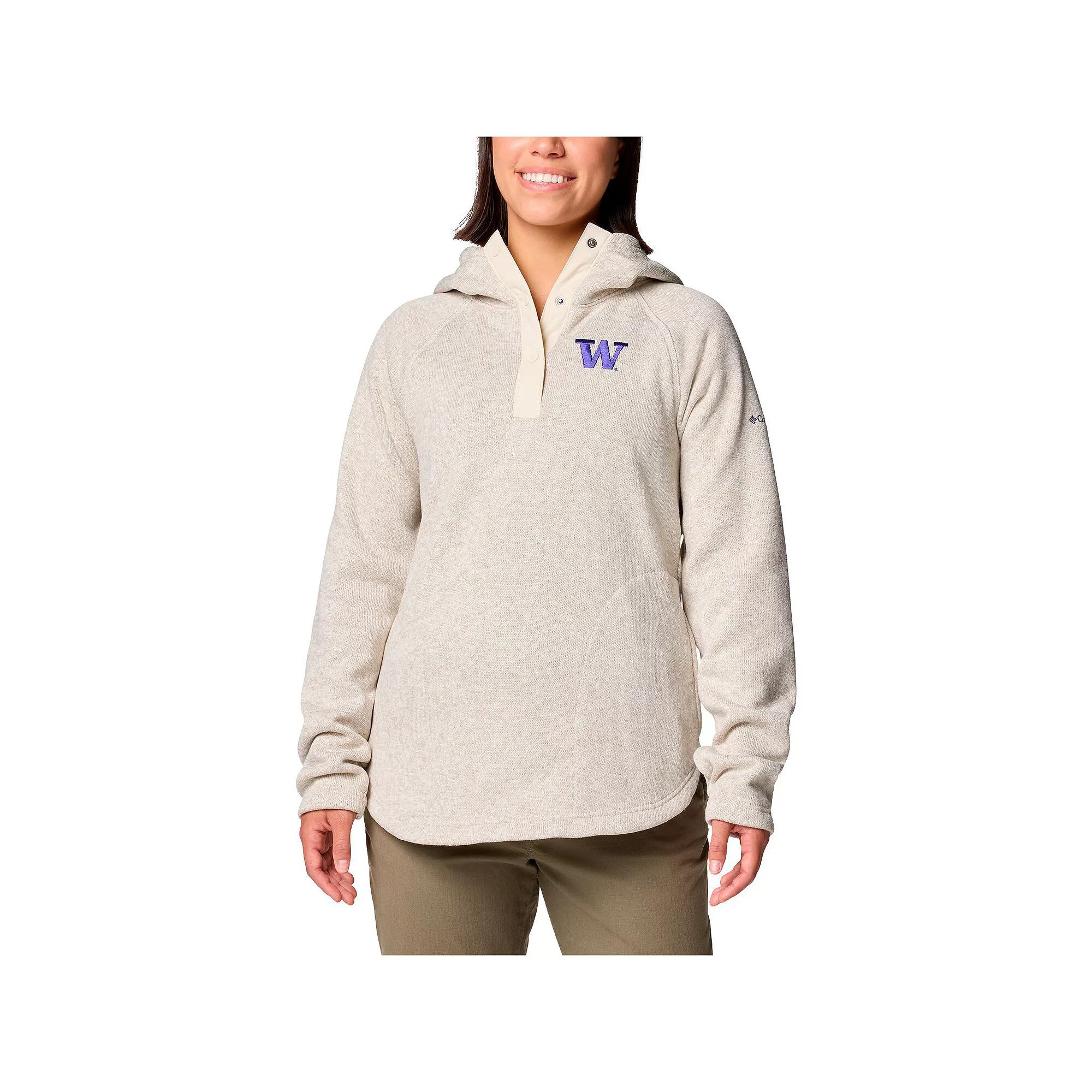 Women's Columbia White Washington Huskies Sweater Weather Fleece Lined Pullover Hoodie, Size: XXL Product Image