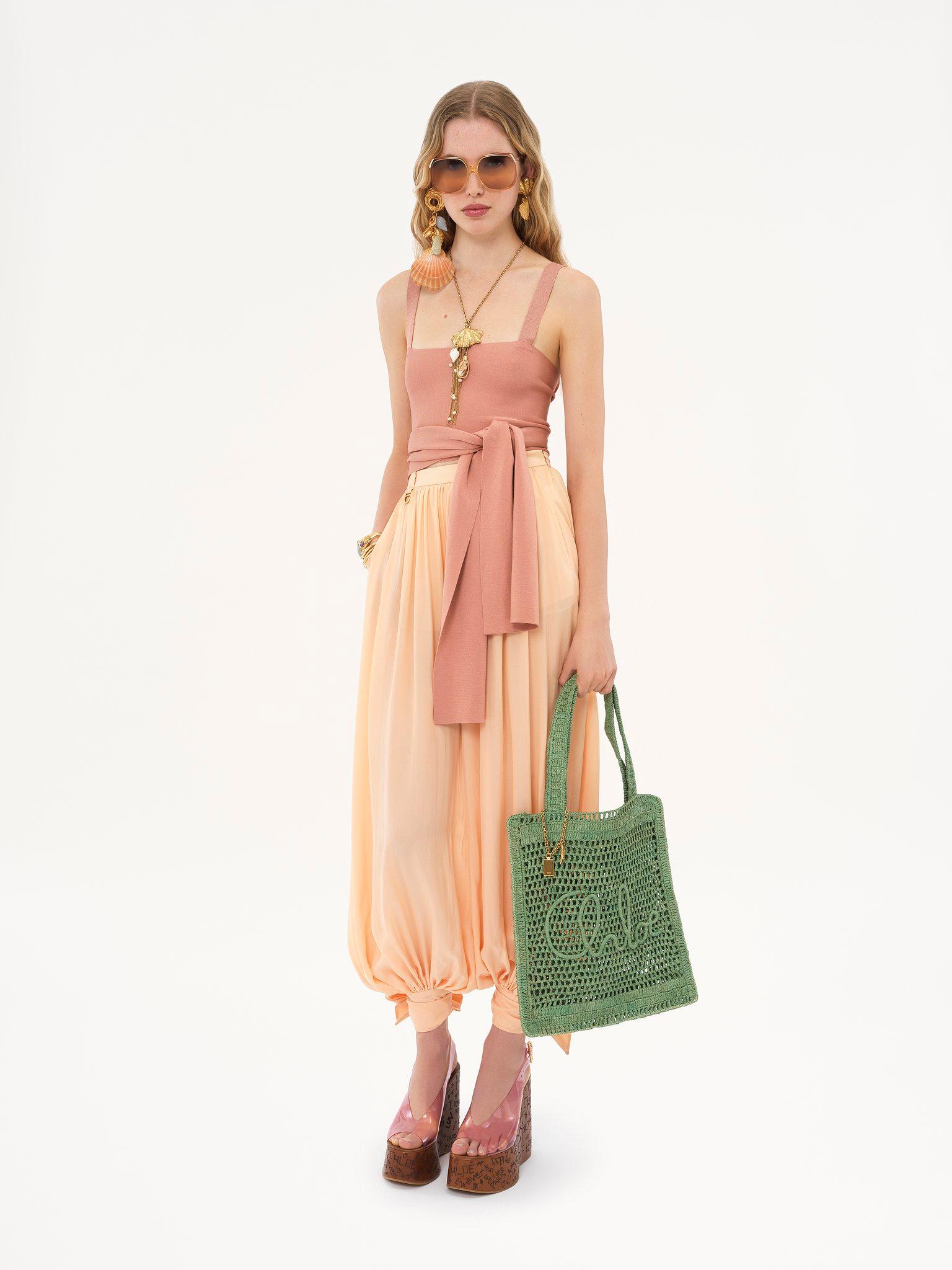 Summer Banana tote bag in raffia Product Image