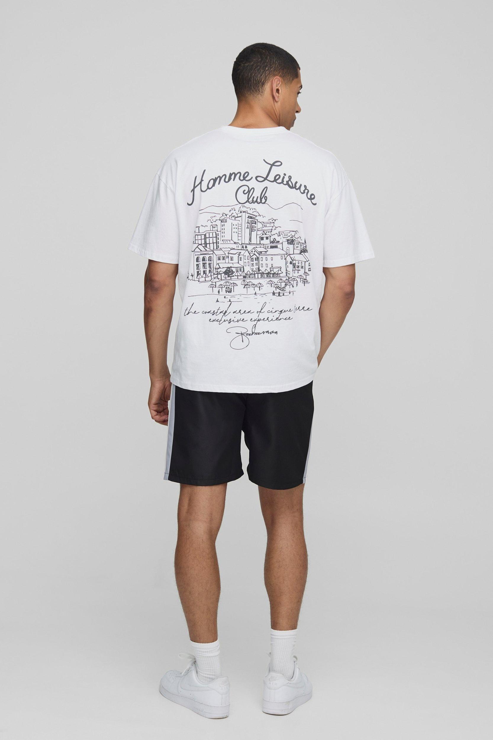 Elasticated Waist Relaxed Fit Colour Block Shorts | boohooMAN USA Product Image