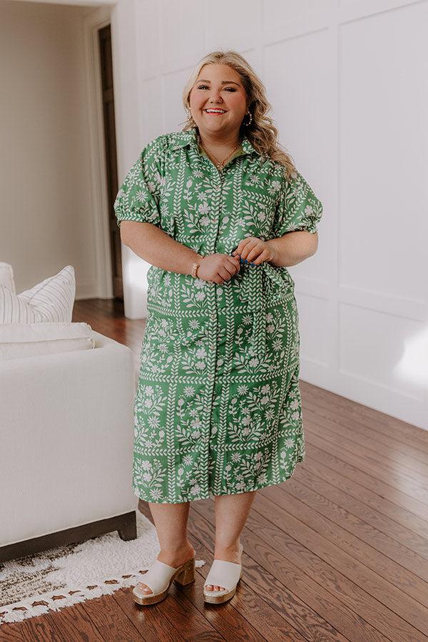 Patio Brunch Floral Midi Dress Curves Product Image