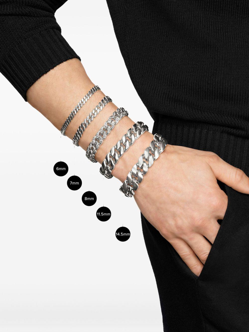 sterling silver Curb Chain bracelet (6mm) Product Image