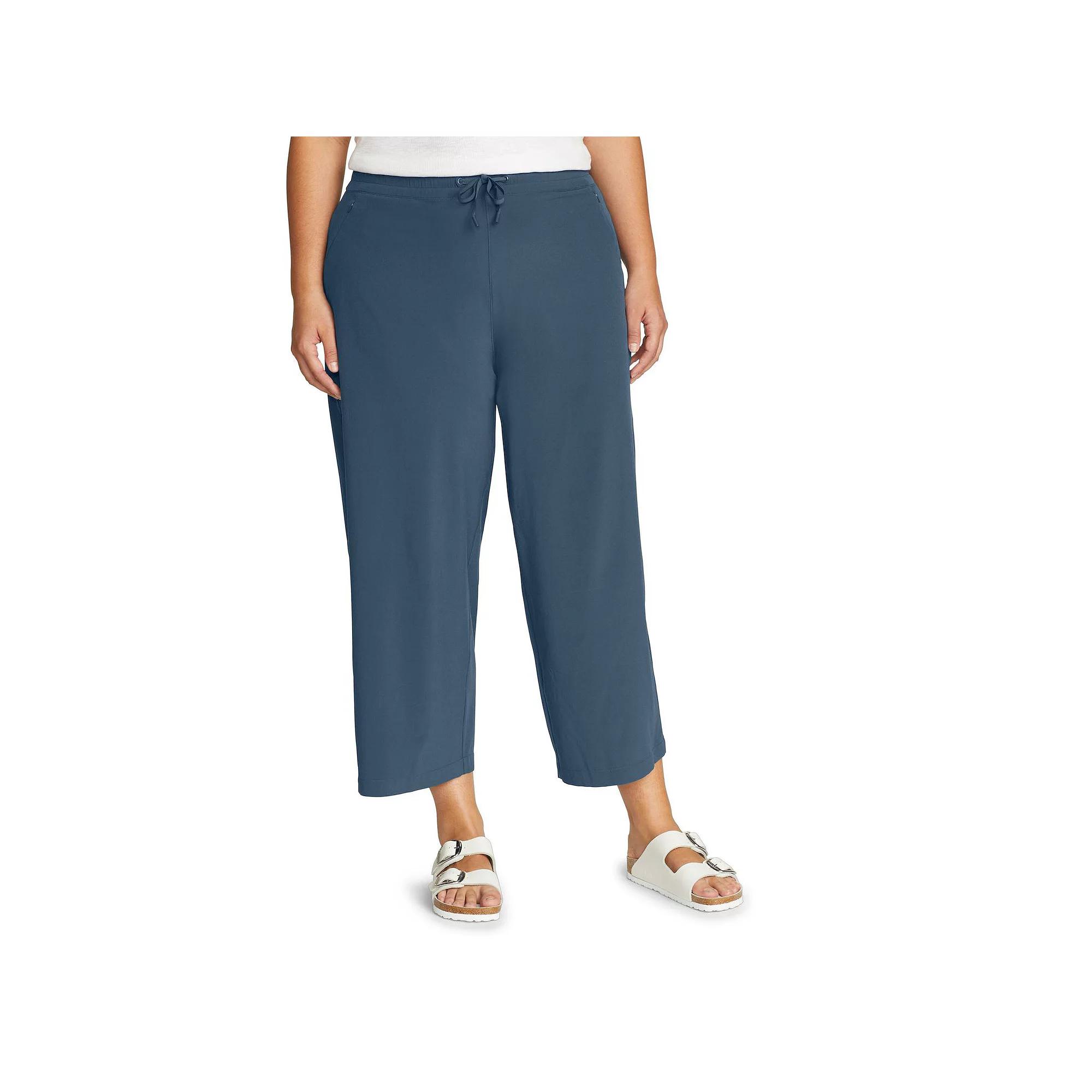 Plus Size Eddie Bauer Departure UPF 50+ Wide Leg Crop Pants, Women's, Size: 1XL, Dusk Product Image