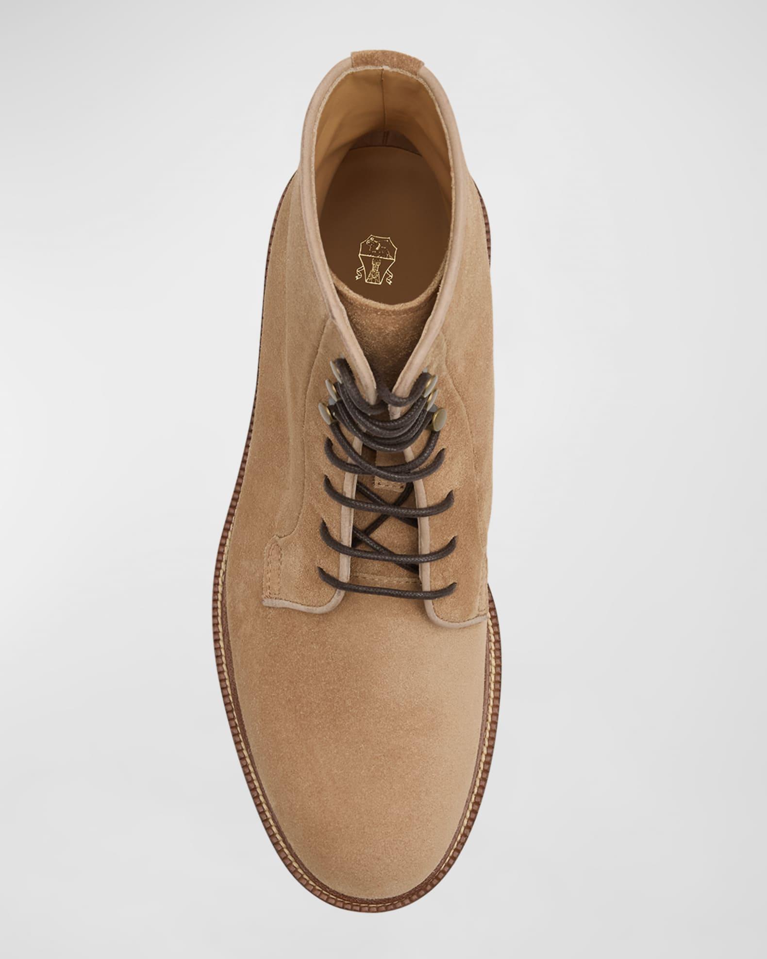 Men's Suede Lace-Up Ankle Boots Product Image