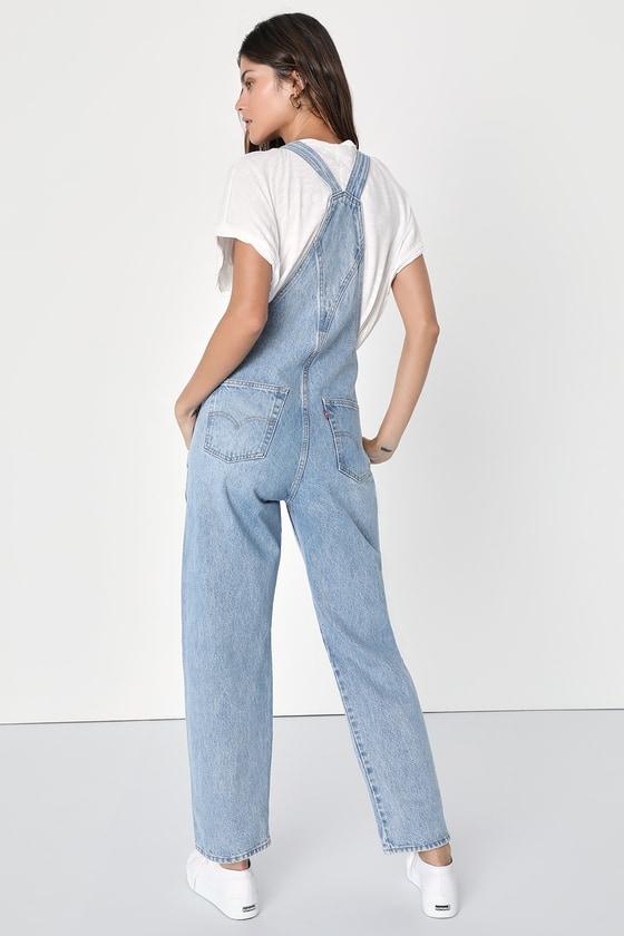 Vintage Medium Wash Overalls Product Image