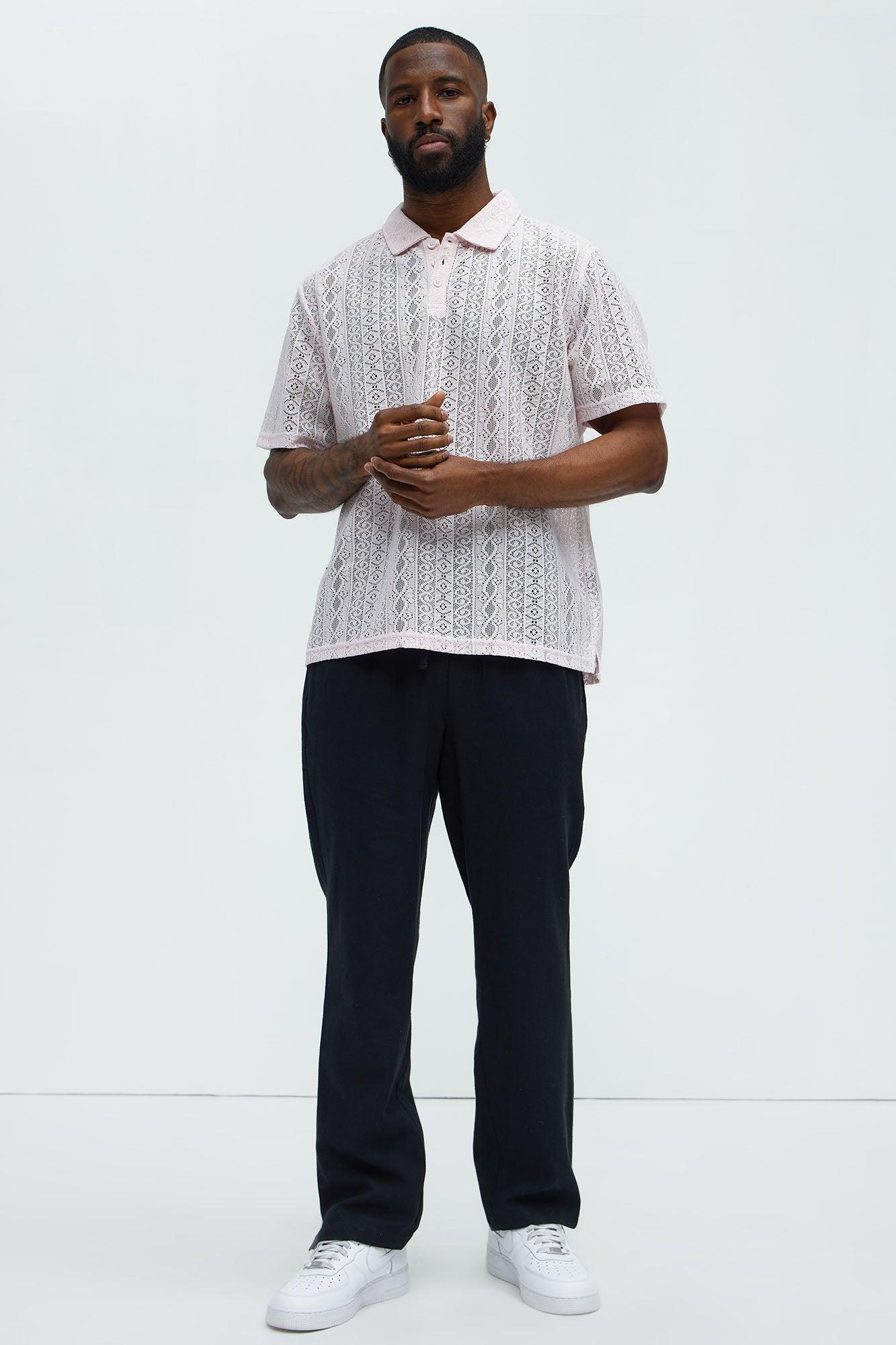 Bahamas Linen Slim Pull On Pants - Black Product Image