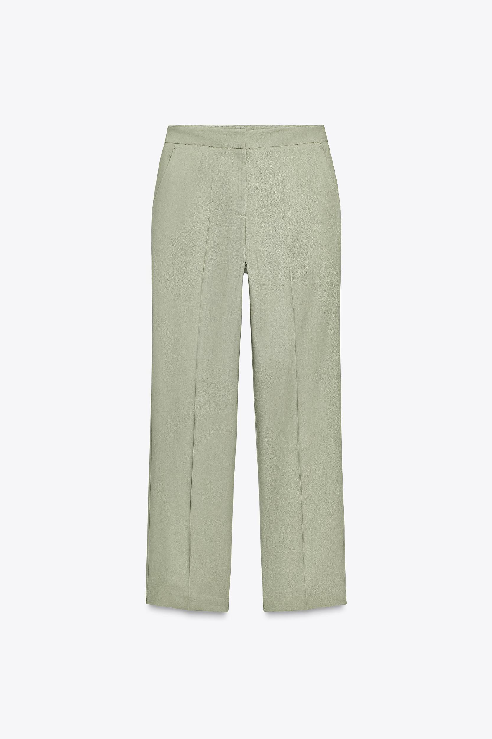 STRAIGHT LEG LINEN PANTS Product Image