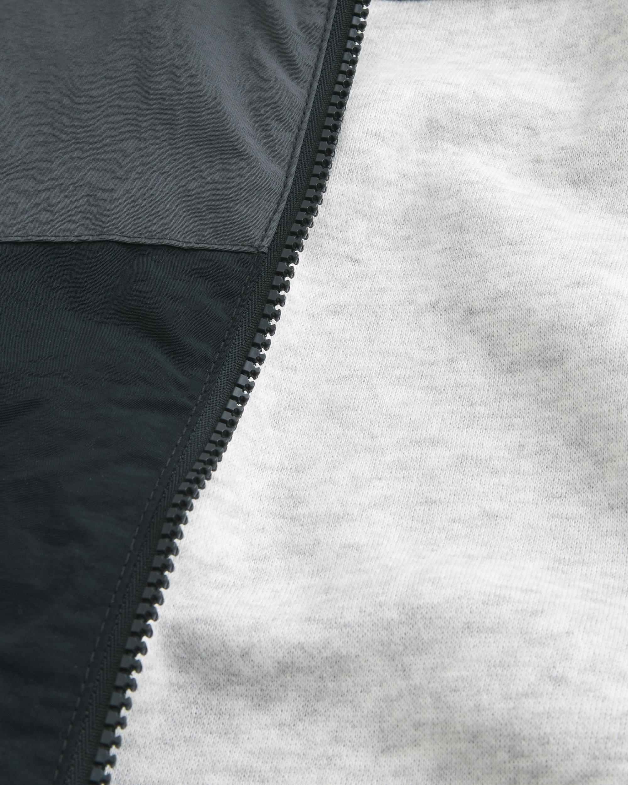 Fleece-Lined Santa Monica Graphic Windbreaker Jacket Product Image