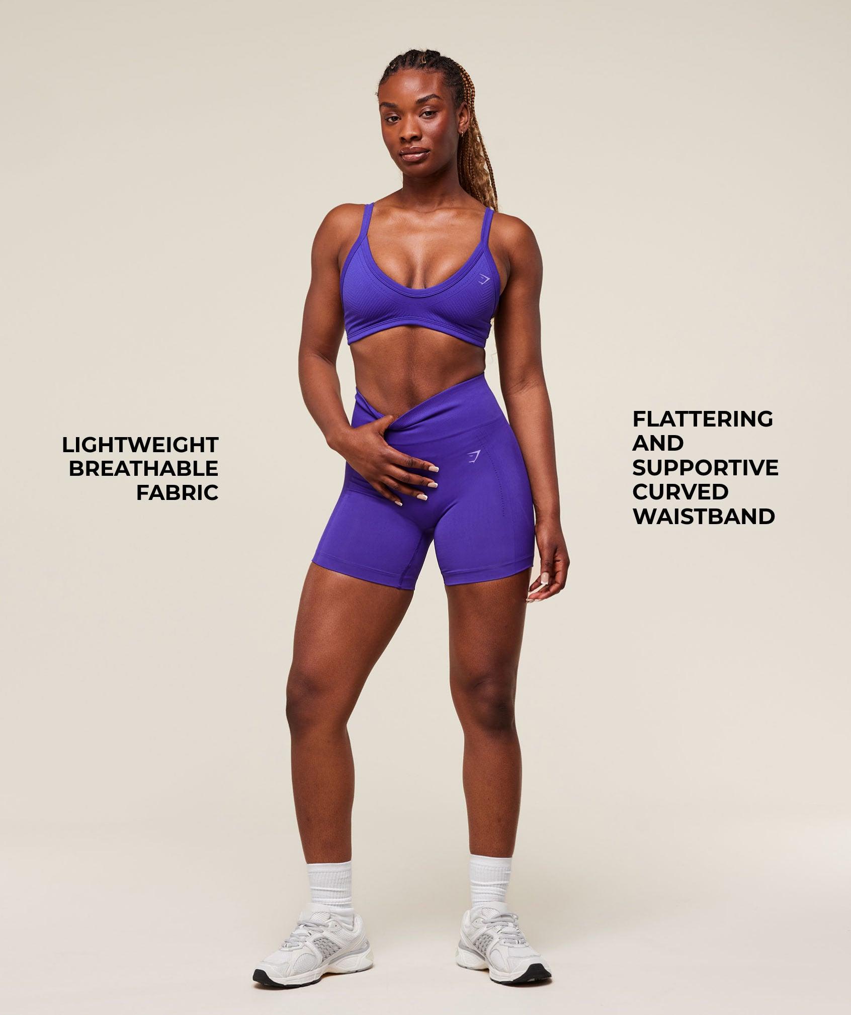 Gymshark Energised Seamless Shorts - Cobalt Purple Female Product Image