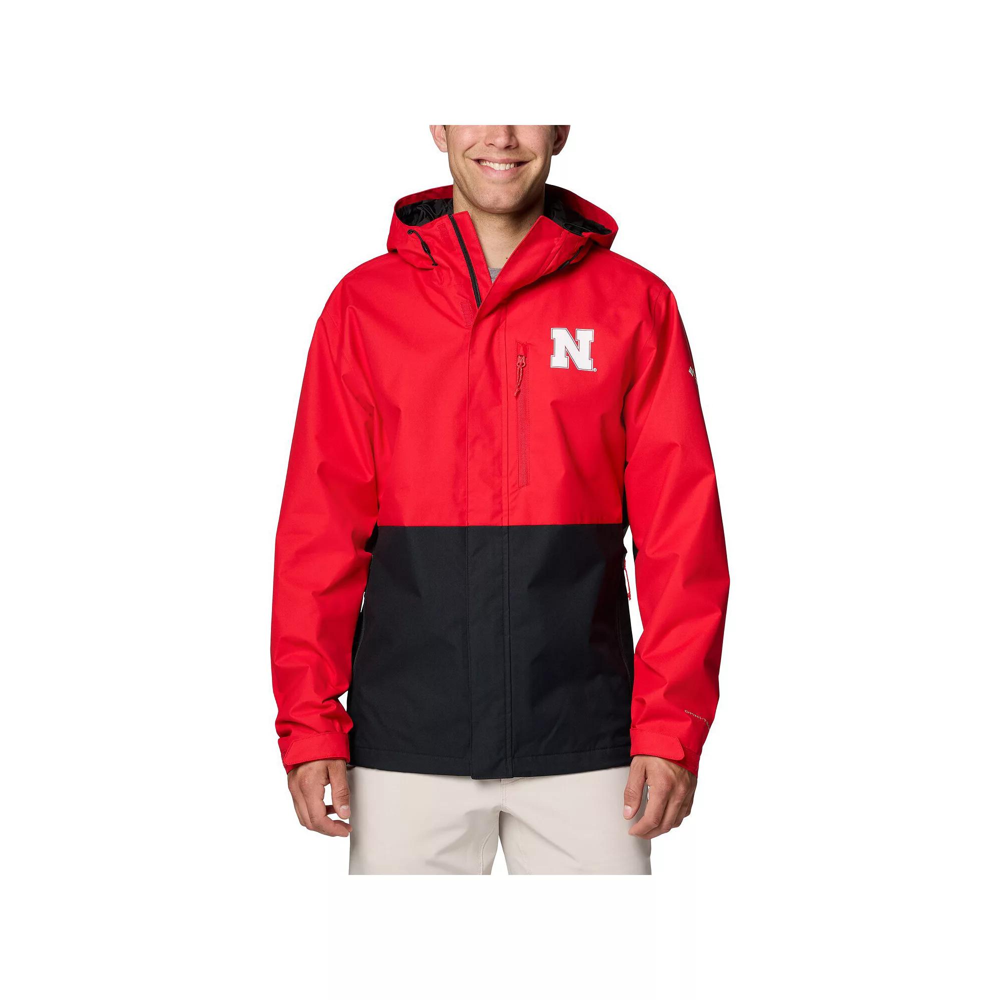 Men's Columbia  Scarlet Nebraska Huskers Field Bound Omni-Tech�� Full-Zip Jacket, Size: 2XL, Red Product Image