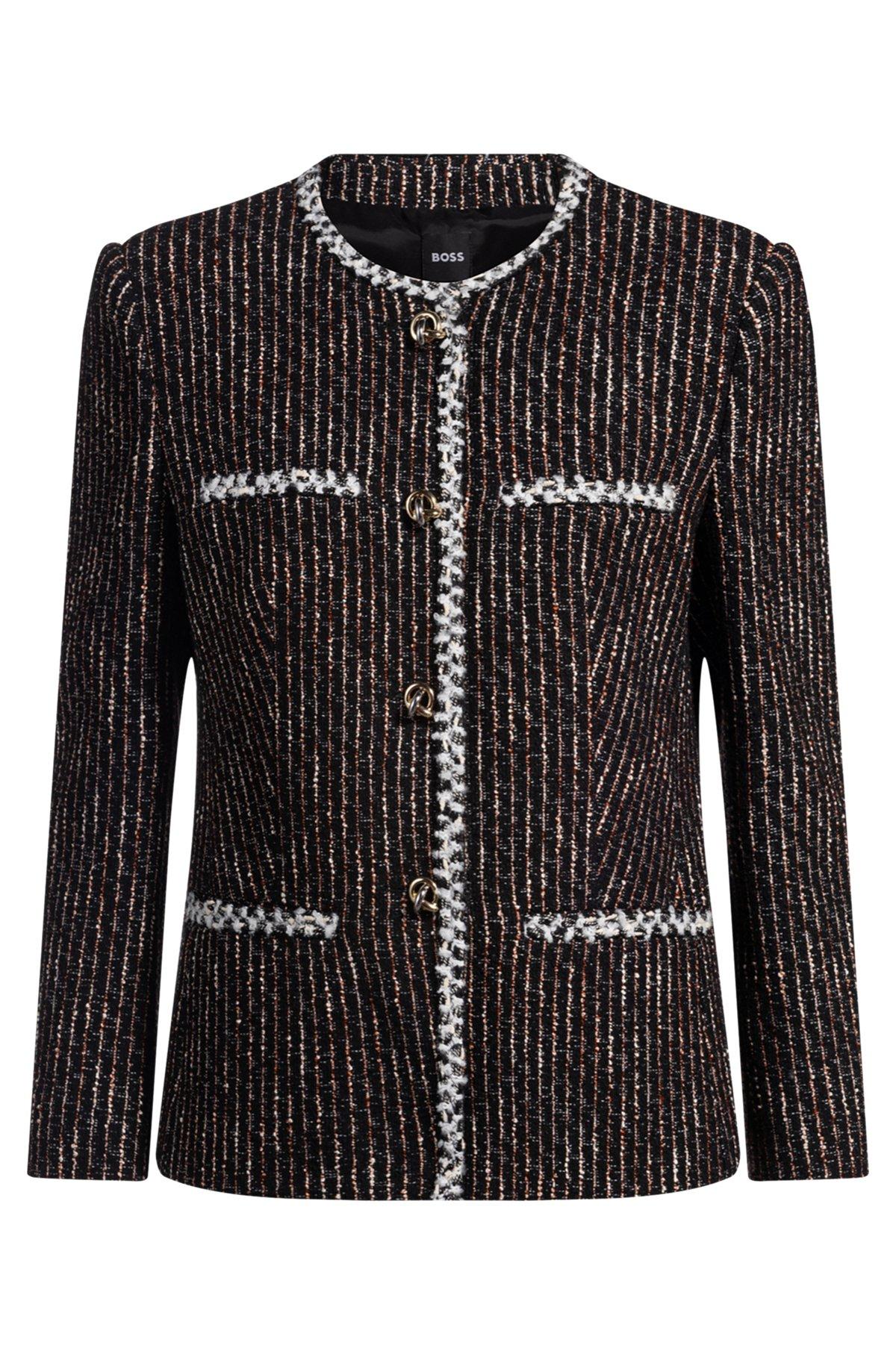 Slim-fit blazer in multicolored bouclé Product Image