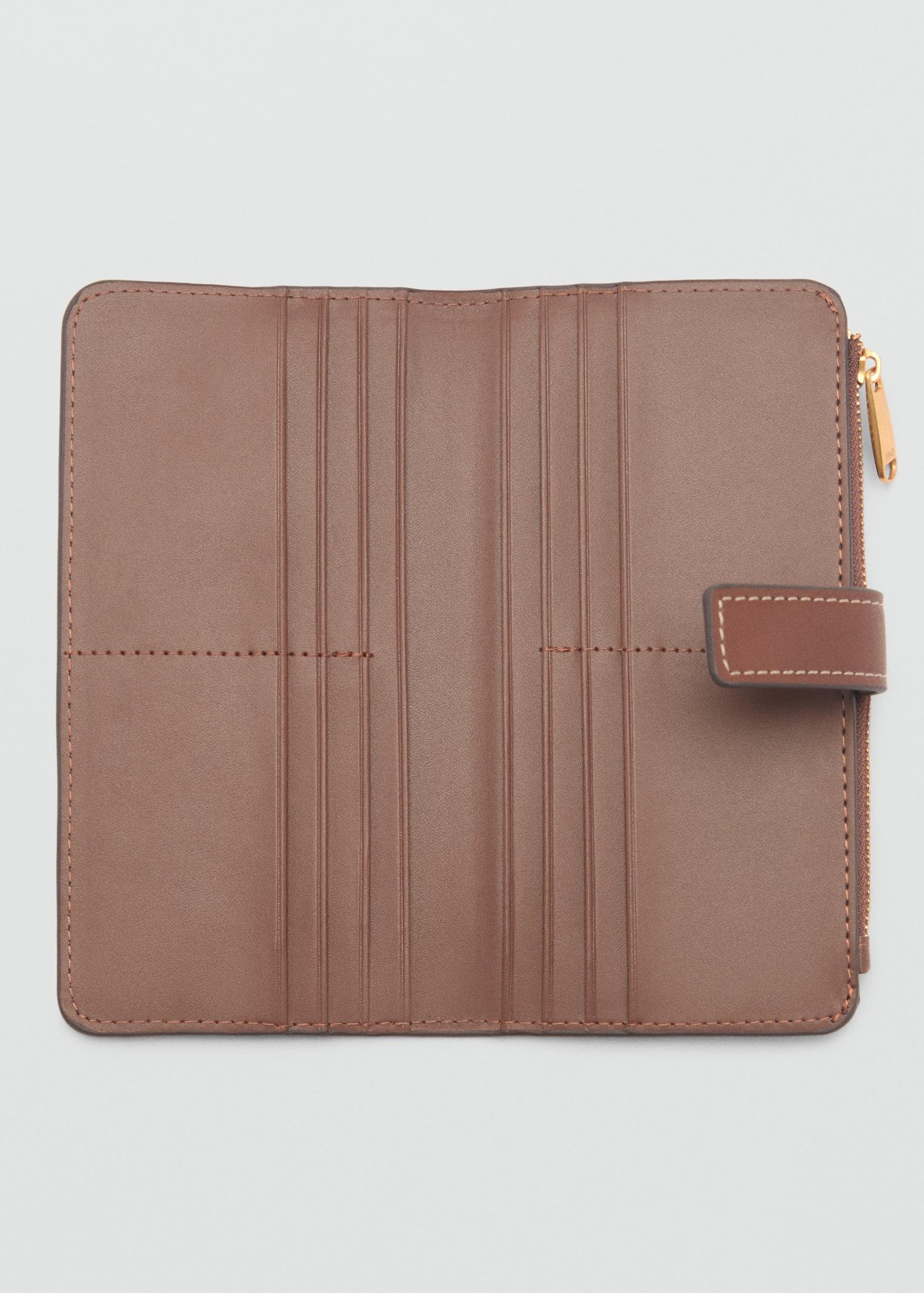 Wallet with printed logo - Women | MANGO USA Product Image