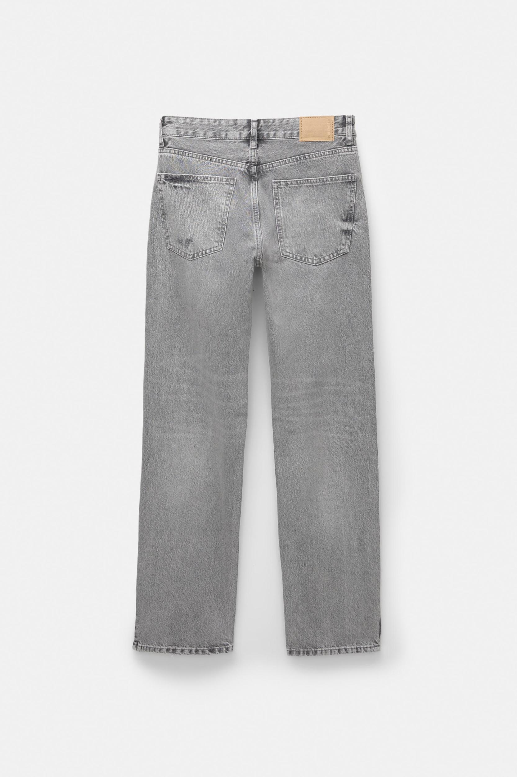 Straight-leg baggy jeans with rhinestones Product Image