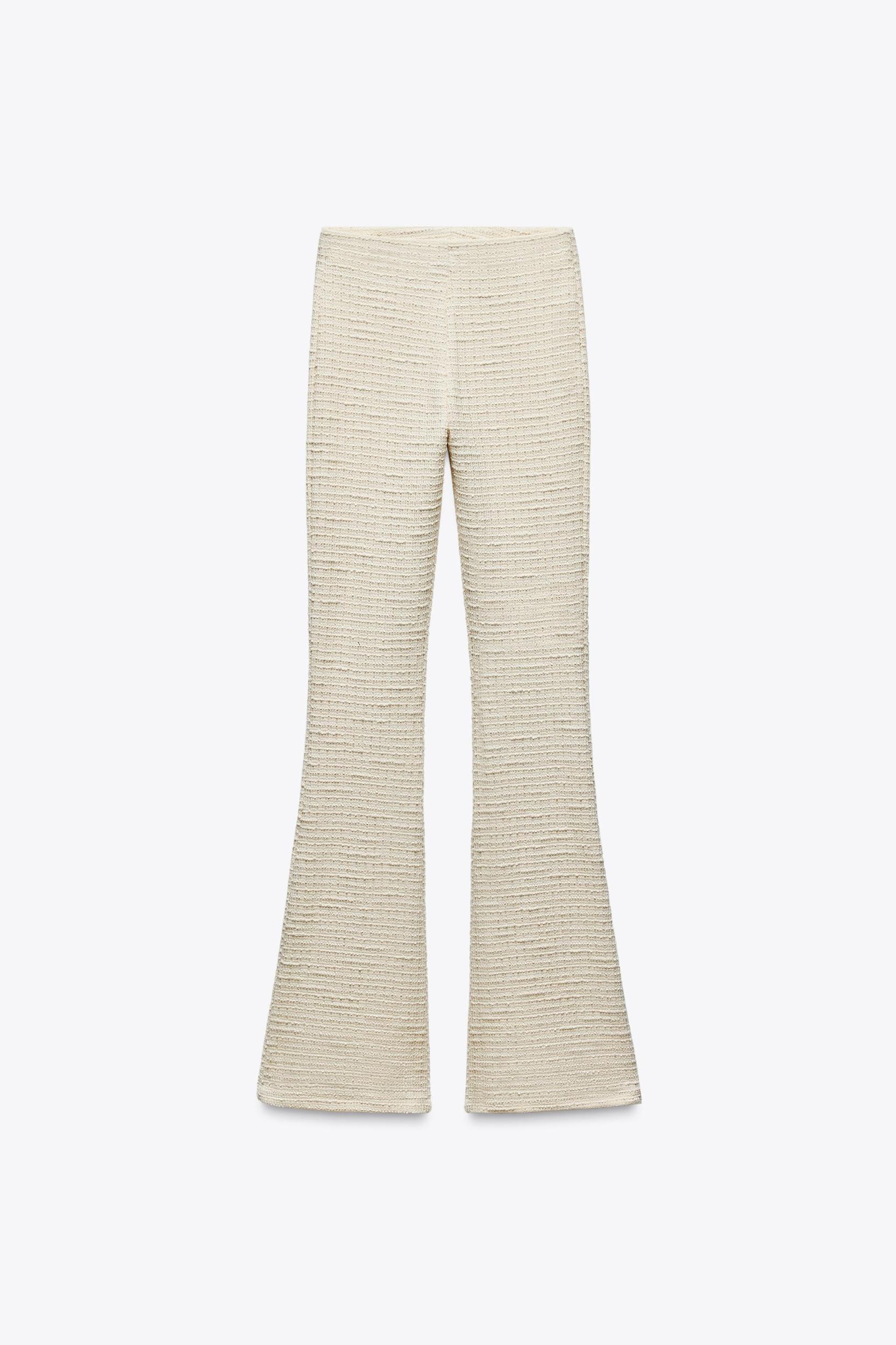 TEXTURED FLARED PANTS Product Image