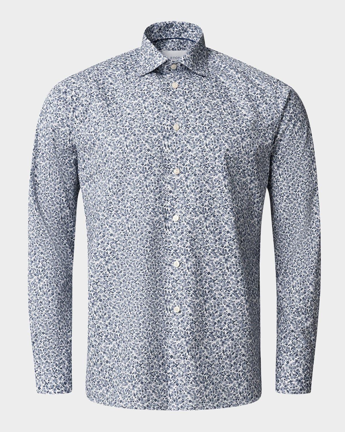 Men's Signature Floral Contemporary-Fit Dress Shirt Product Image