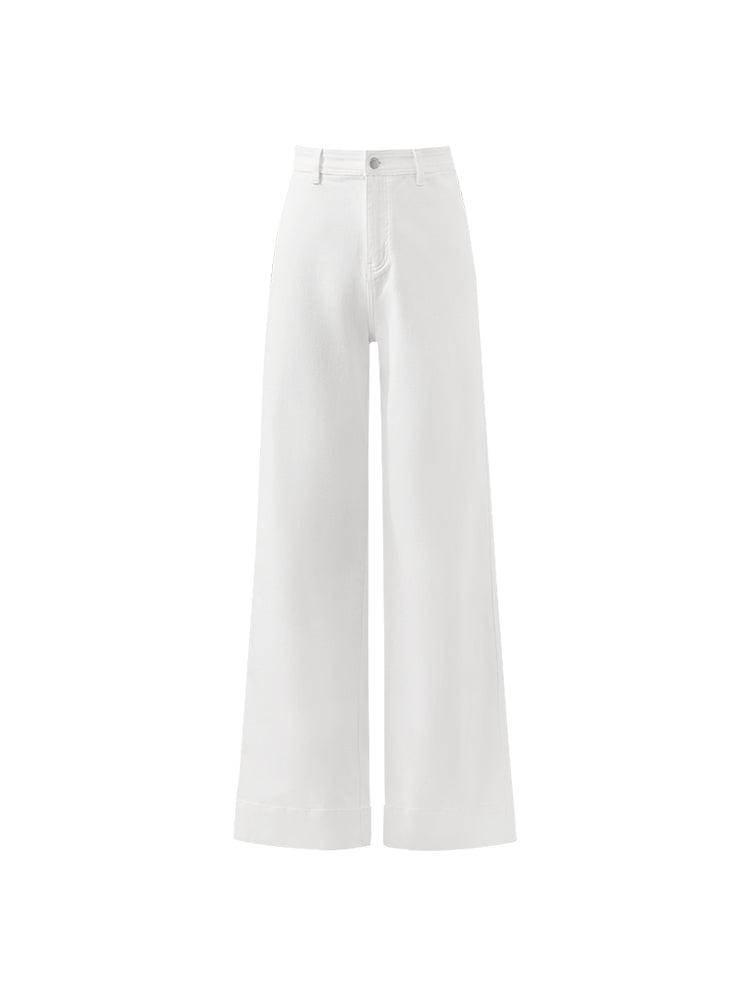 High-Waisted Straight Full Length Women Jeans Product Image