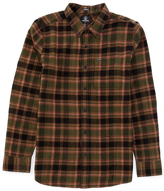 Volcom Long Sleeve Caden Yarn Dyed Plaid Flannel Shirt Product Image