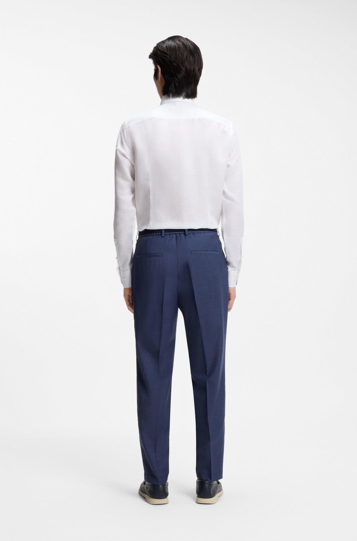 Slim-fit shirt in linen-blend twill Product Image