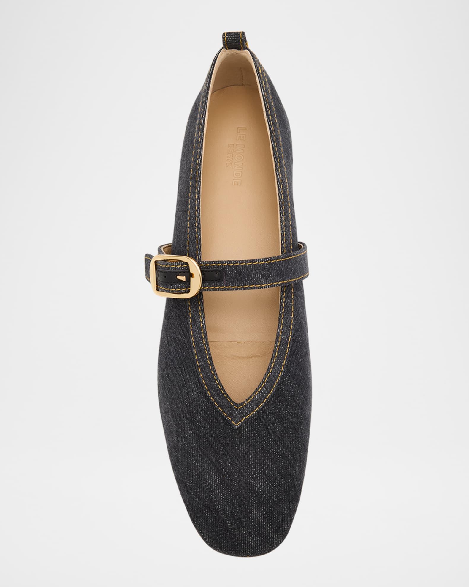 Stella Denim Mary Jane Ballerina Flats Product Image