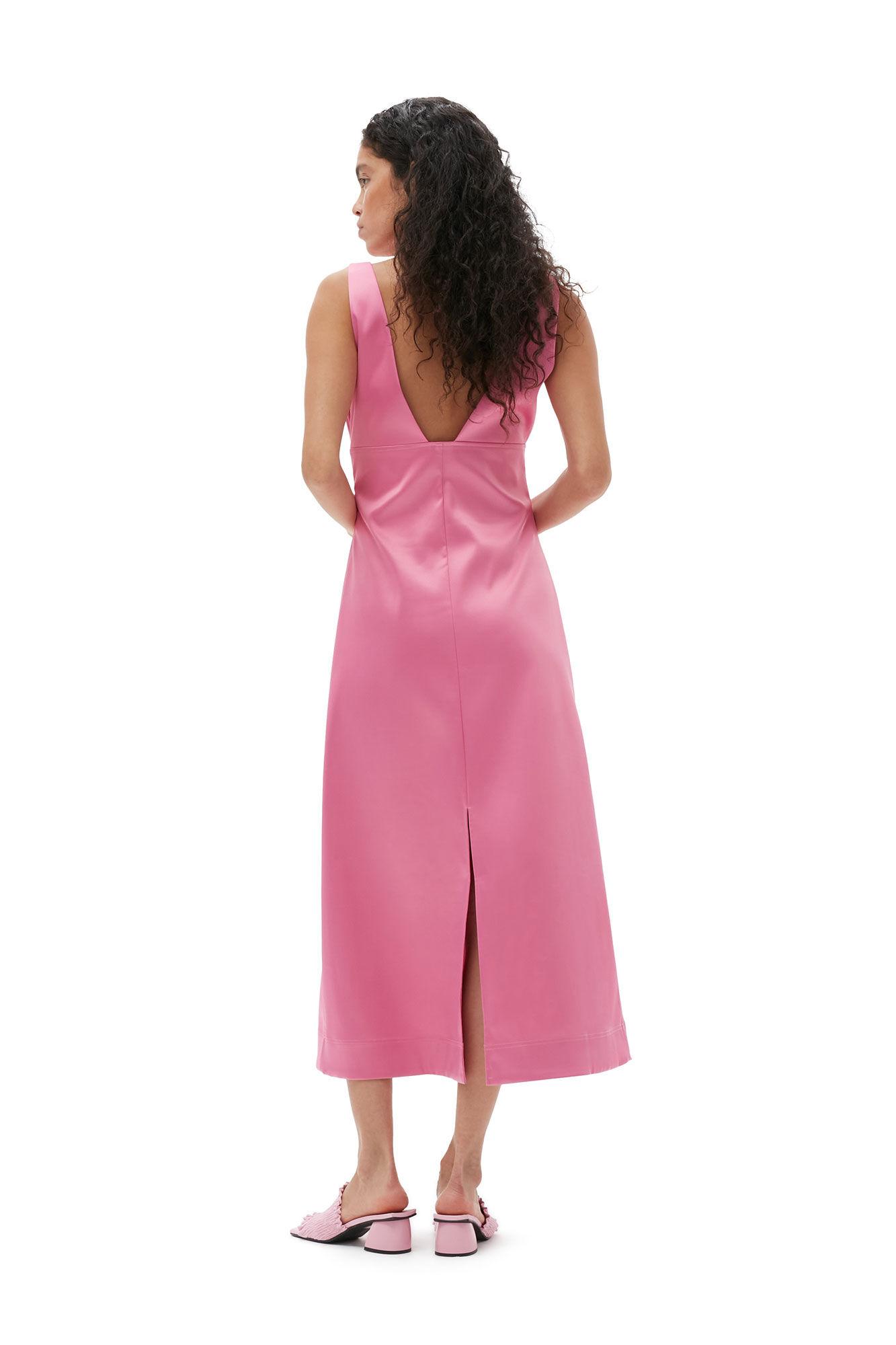 Double Satin Halter-Neck Dress Product Image