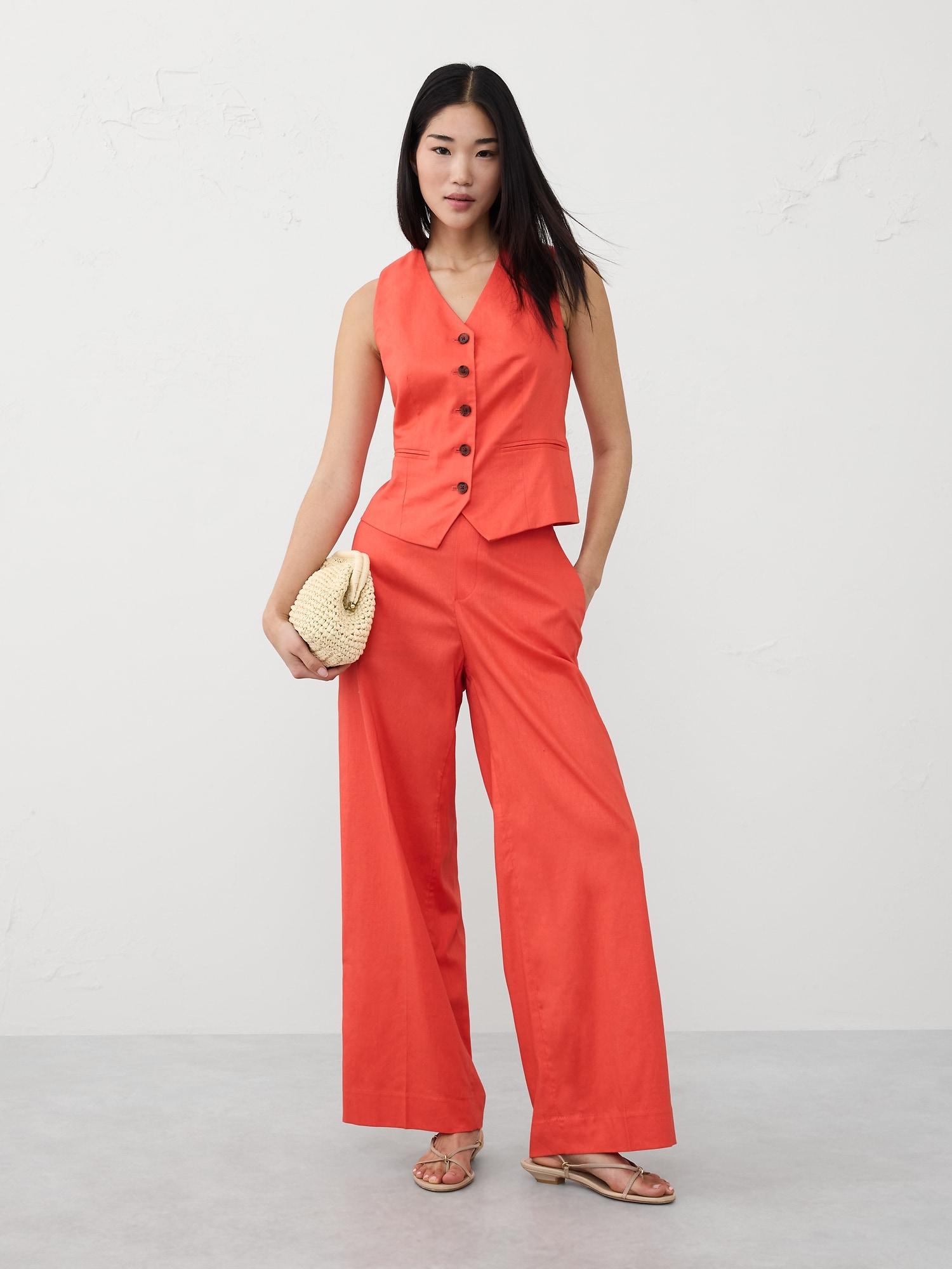 Hayden Wide-Leg Linen-Blend Pull-On Pant Product Image