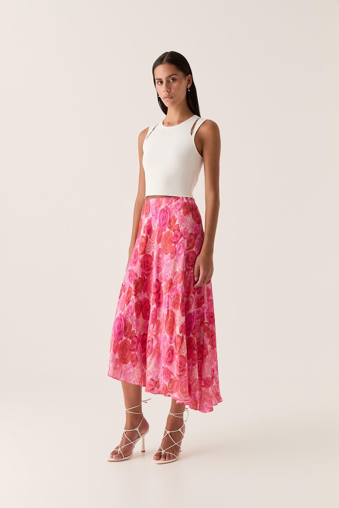 Valeria Asymmetric Midi Skirt Product Image