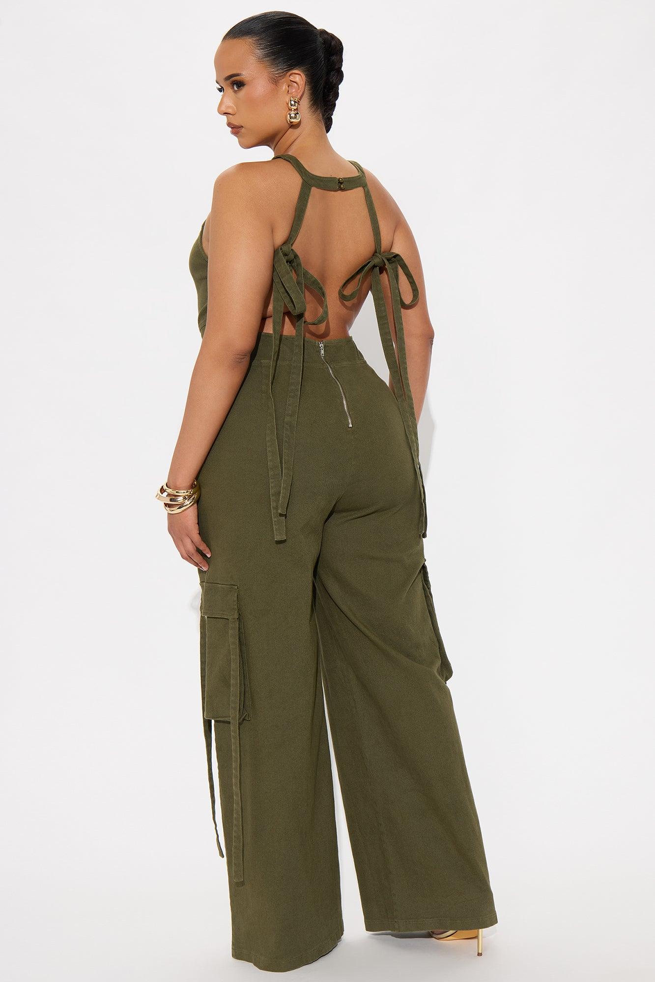 Daring Jumpsuit - Olive Product Image