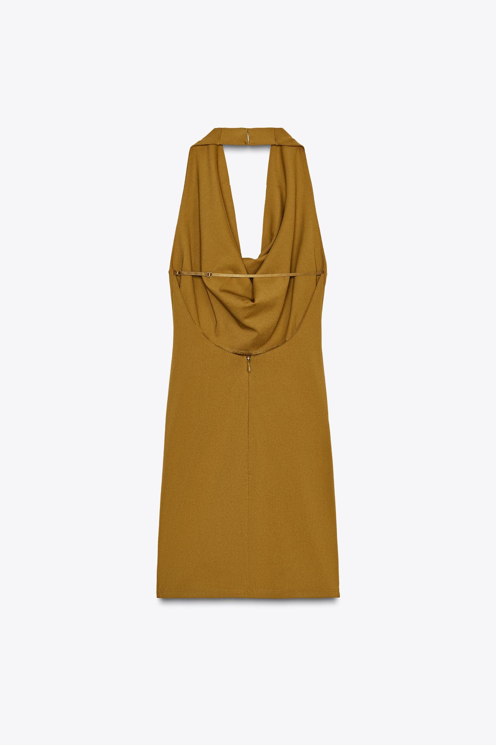 DRAPED HALTER DRESS Product Image