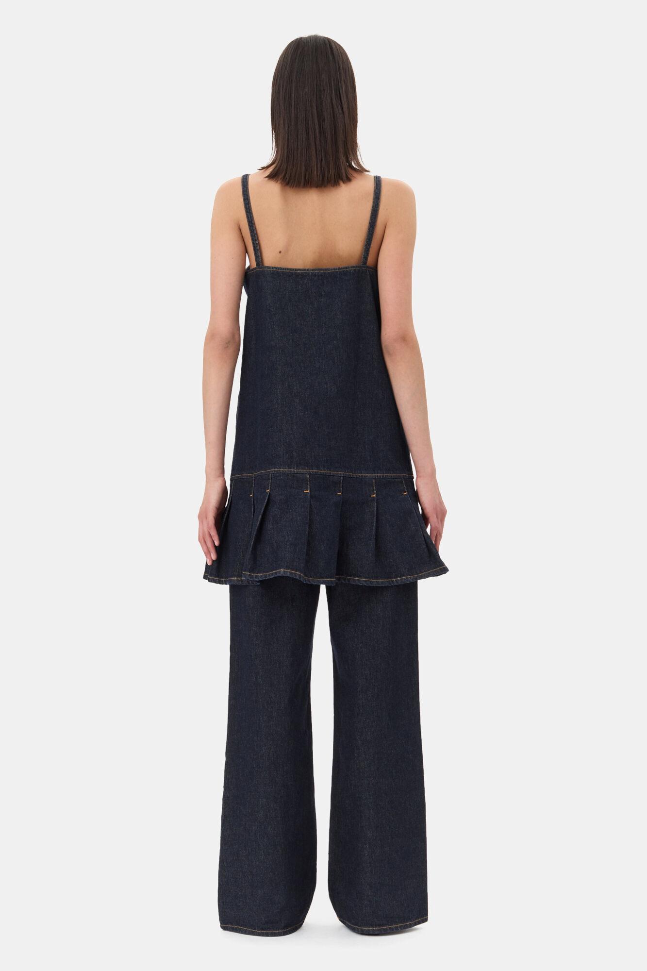 Denim Strap Mini Dress Product Image