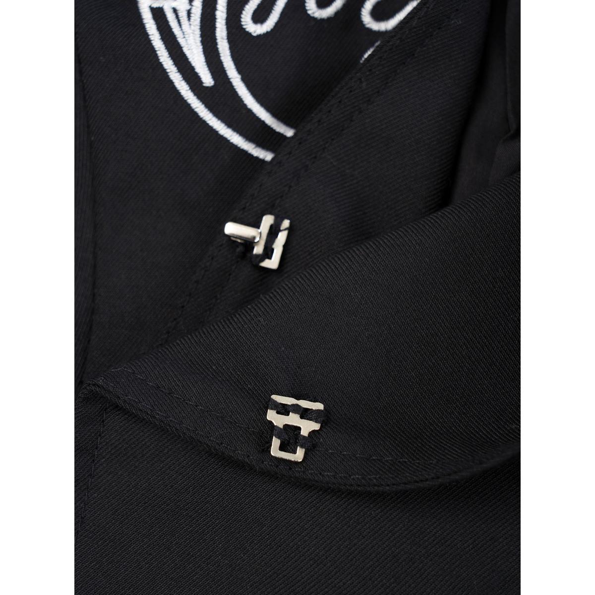 Plus Size Floral Embroidered Hook Buckle Pocket Blazer Black Women Dailywear Floral Lined Sleeve Long Sleeve Open Front 10/M Pocket Elegant Blazers BloomChic Product Image