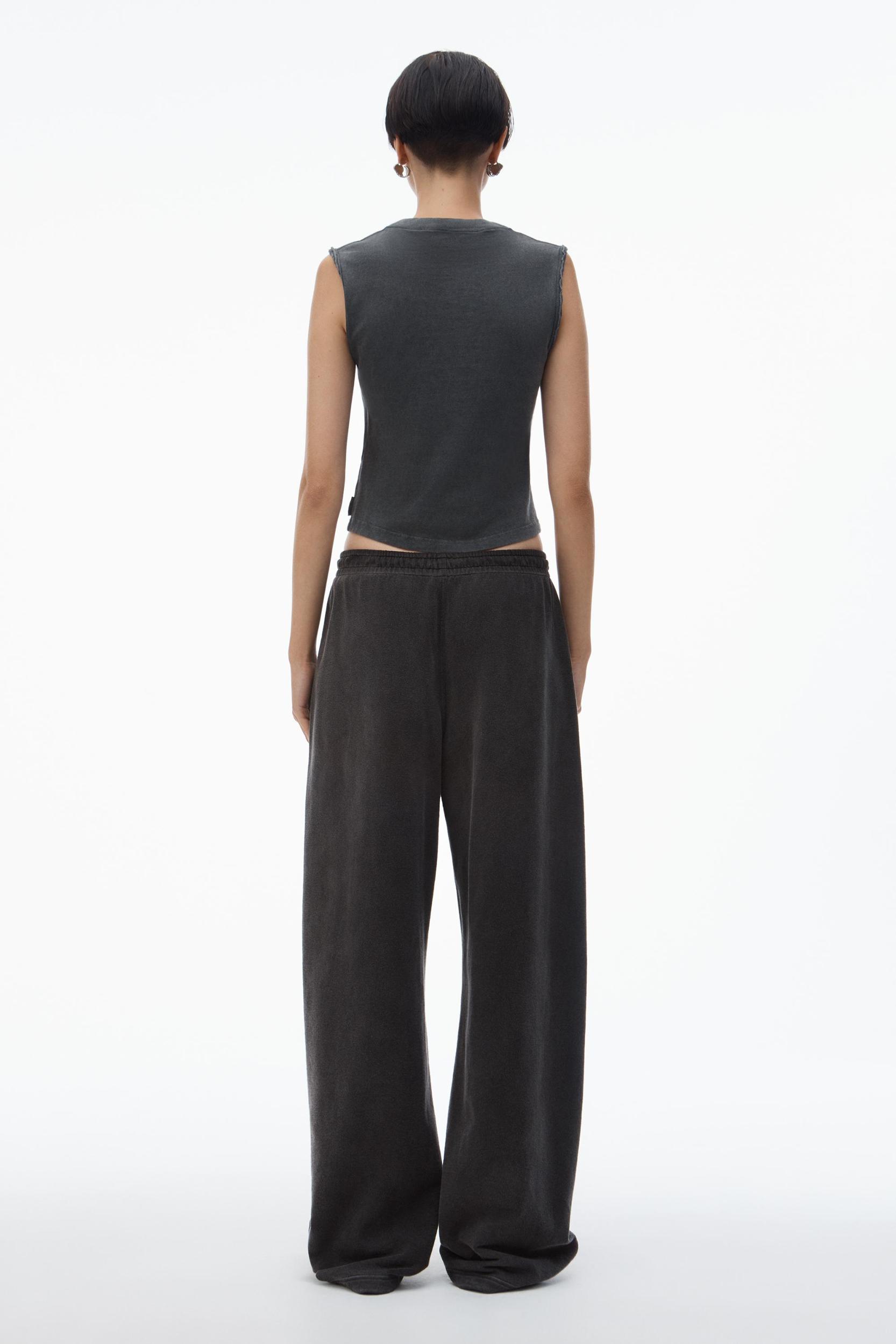 Sweatpant In Cotton Terry With Crystal Hotfix Drawcord Product Image