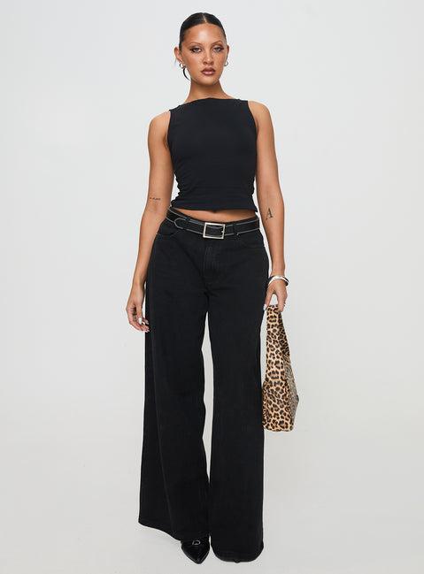 Bleeker High Neck Top Black Product Image