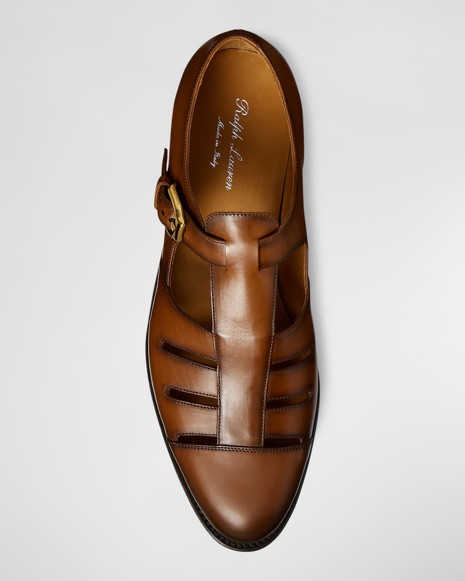 Mens Fisherman Burnished Leather Sandals Product Image