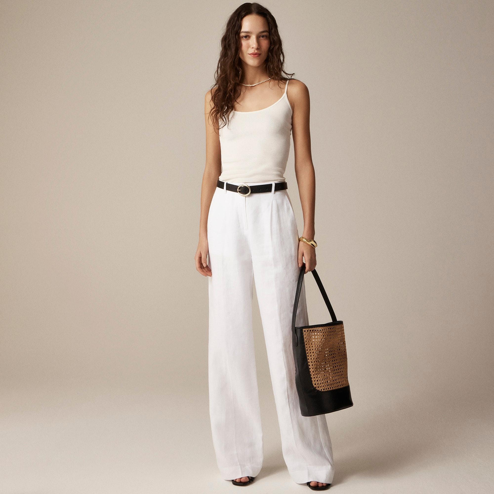 Fine rib camisole in stripe Product Image