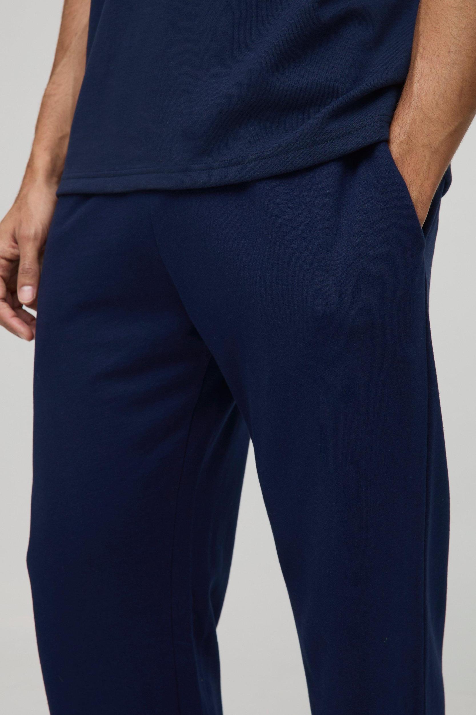 260GSM Loopback Basic Straight Fit Sweatpants | boohooMAN USA Product Image