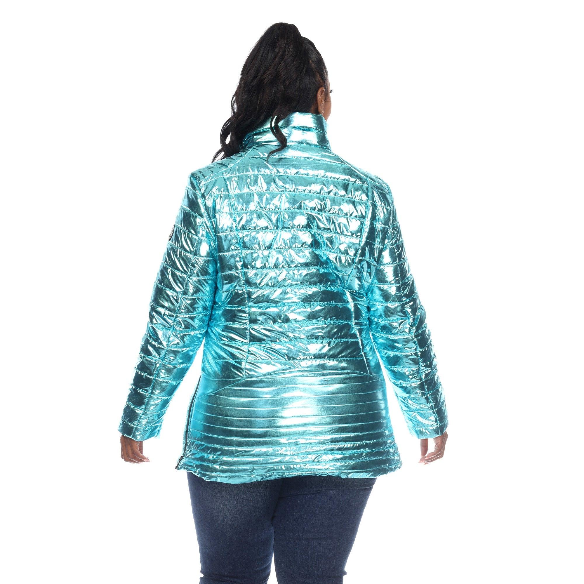 Metallic Puffer Coat - Plus Product Image