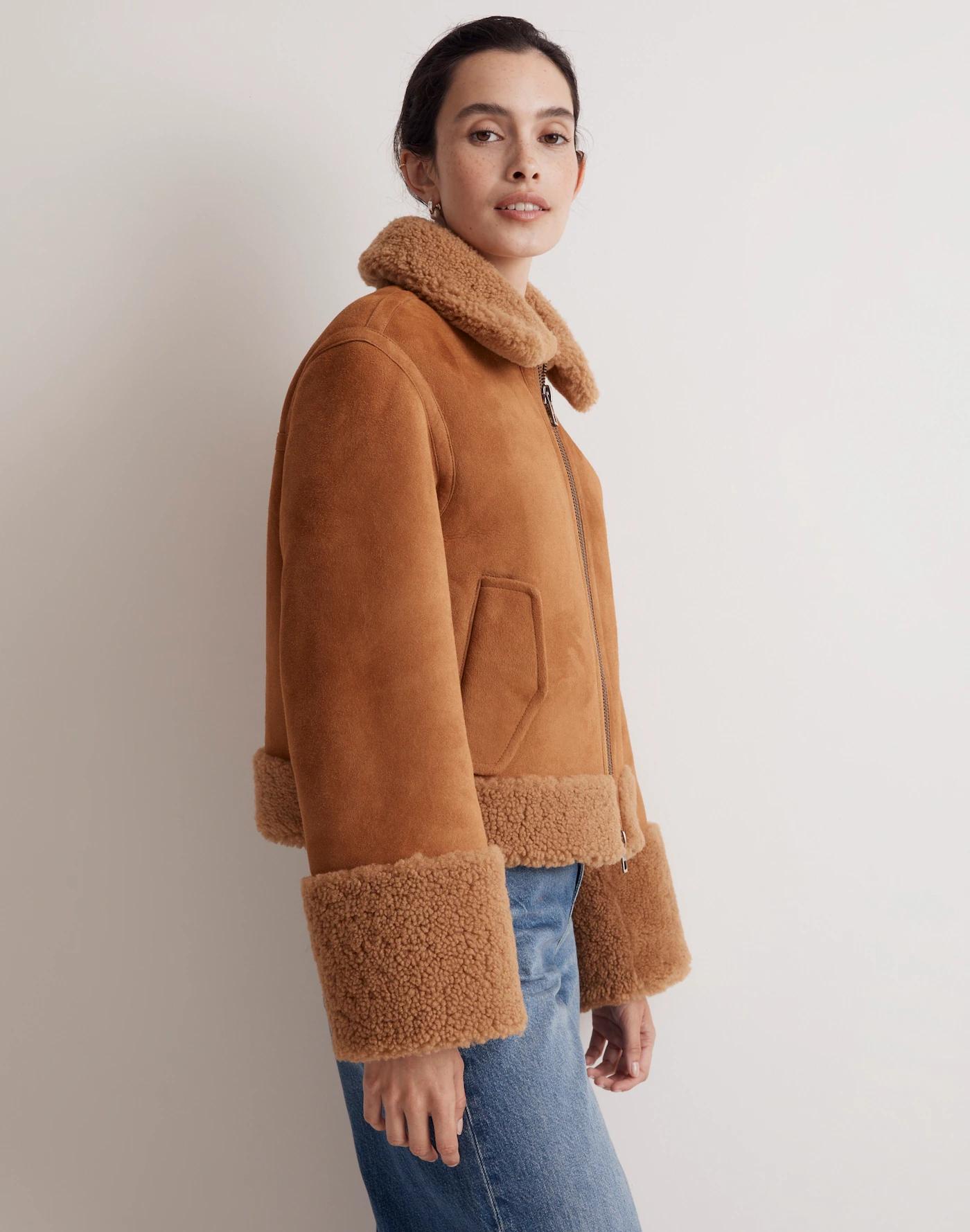 Shearling Zip-Front Jacket Product Image