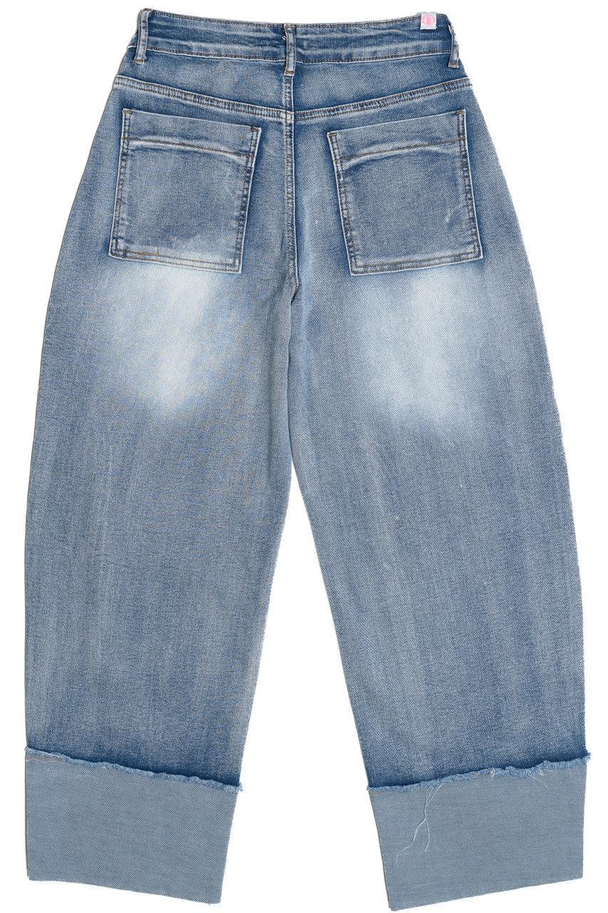 Patch Pocket Barrel Jeans Product Image