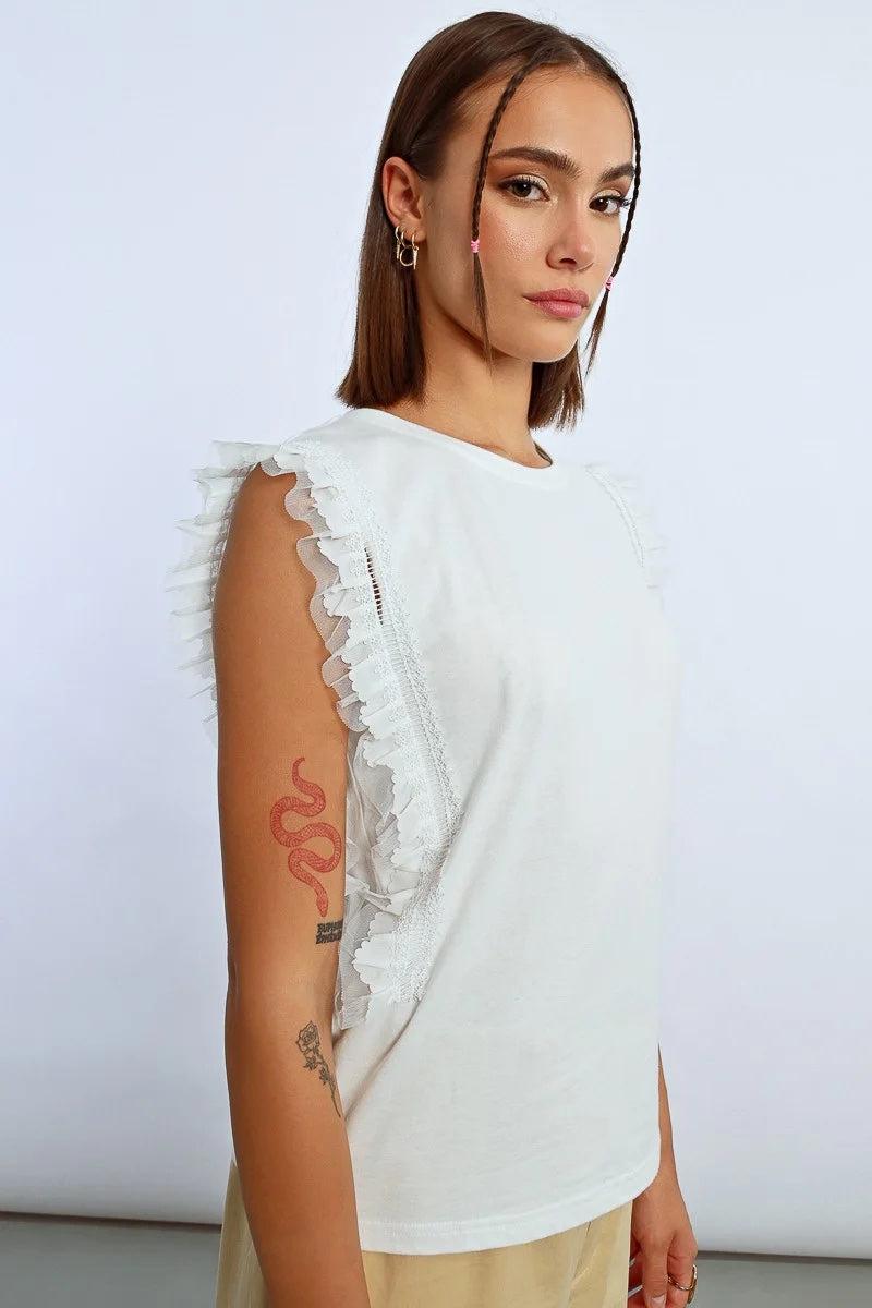 Lace Tee Shirt Product Image