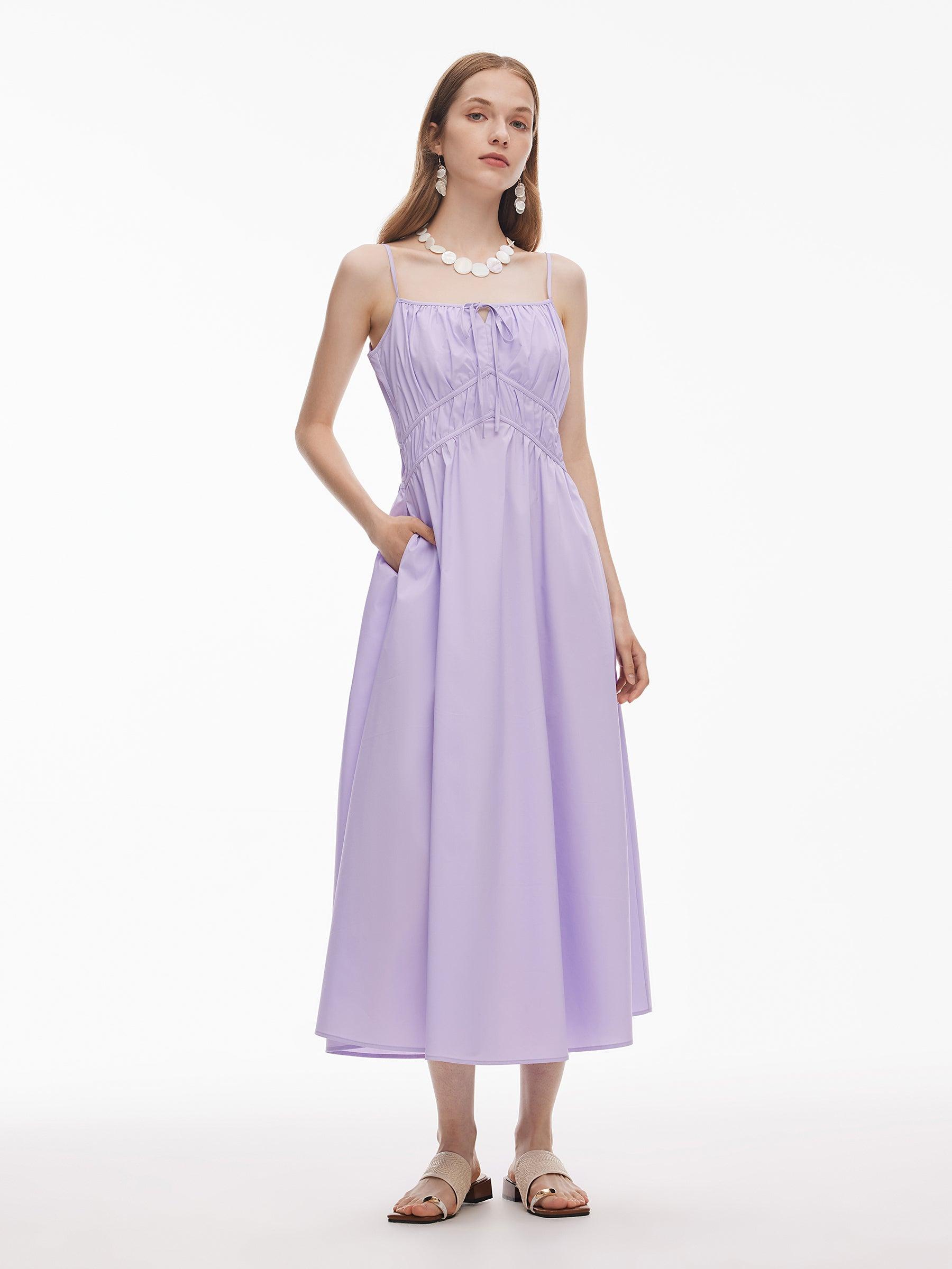 Adjustable Neckline Women A-Line Strap Maxi Dress Product Image