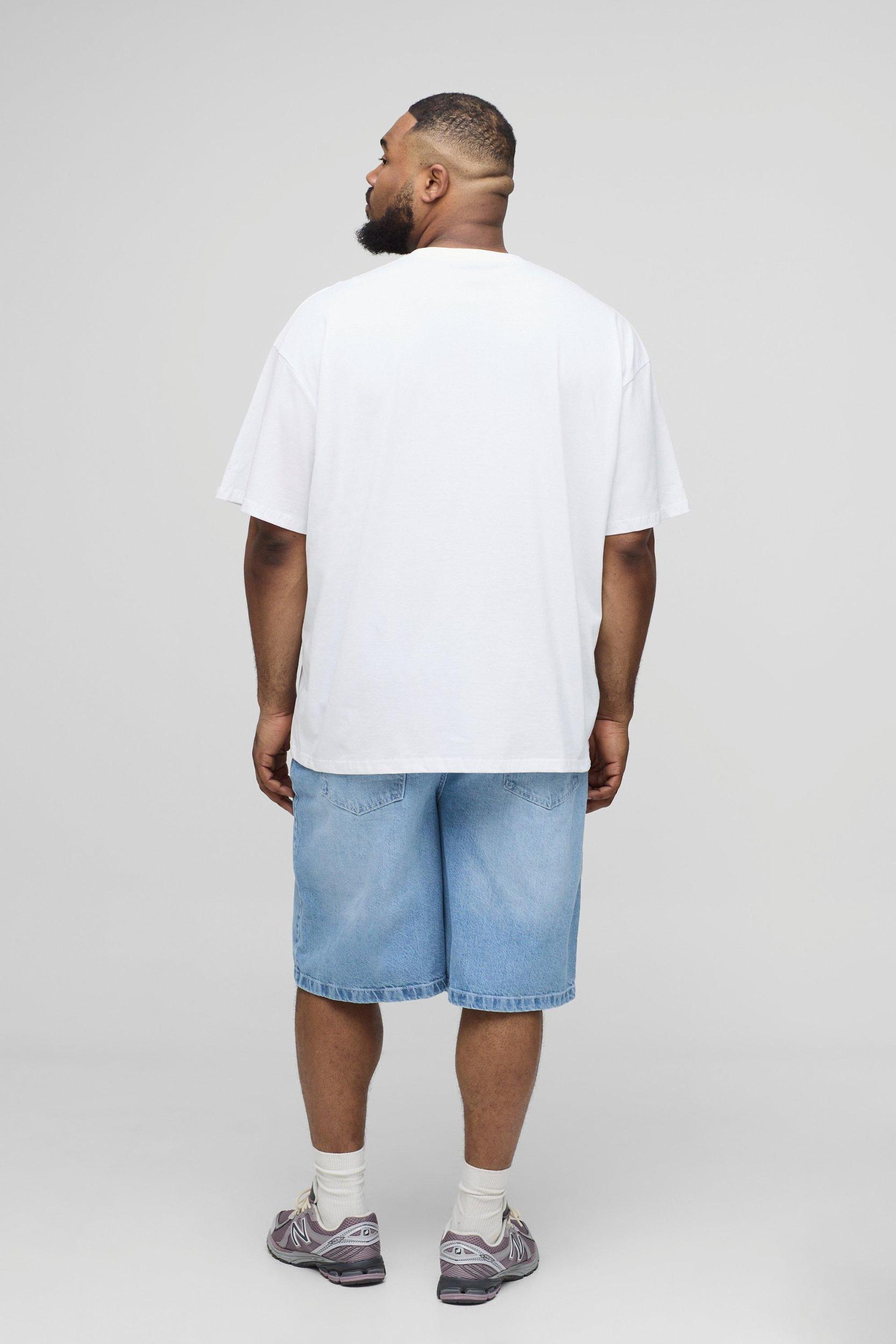 Plus Oversized Havana Palm Print T-Shirt | boohooMAN USA Product Image