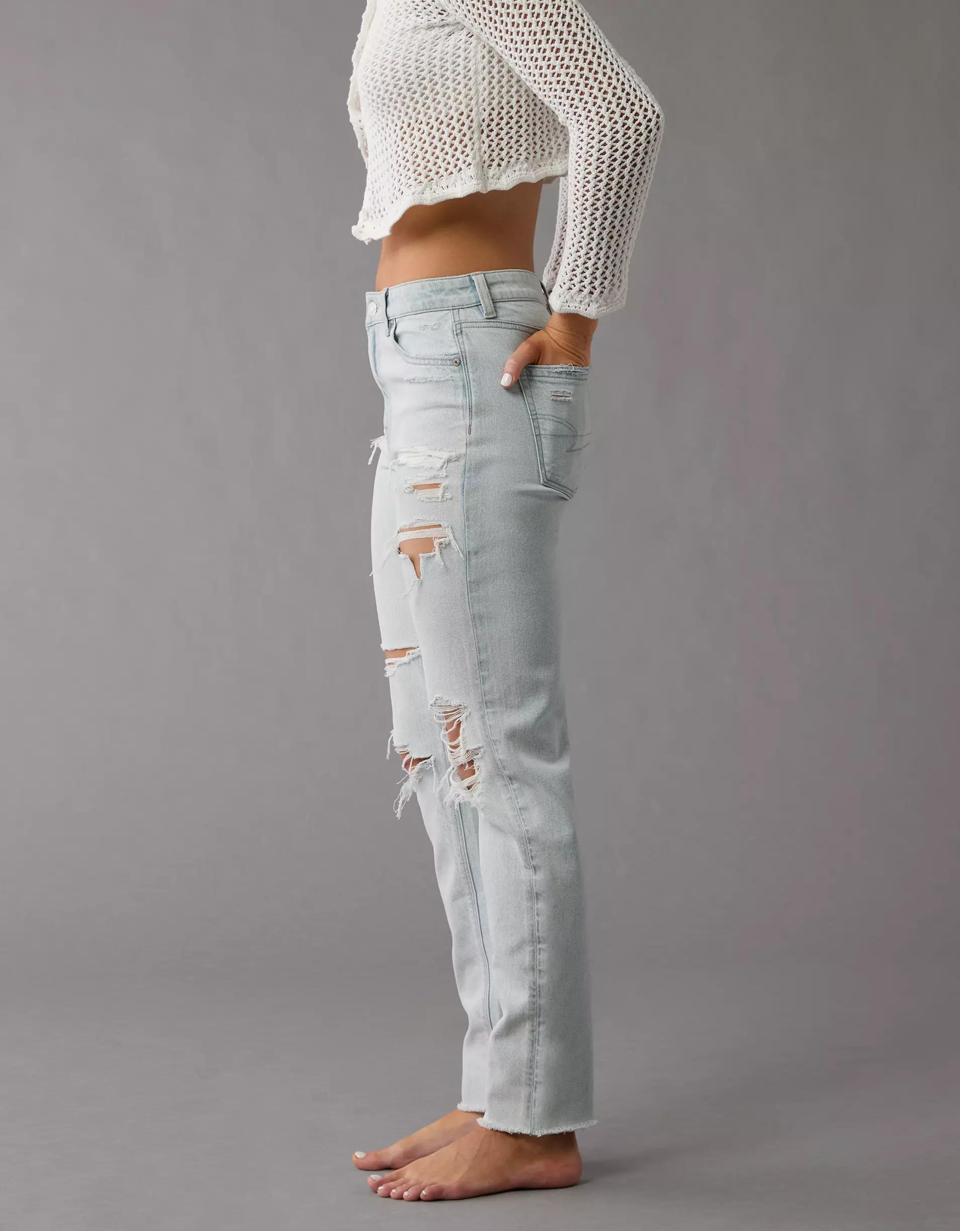 AE Strigid Ripped Mom Jean Product Image