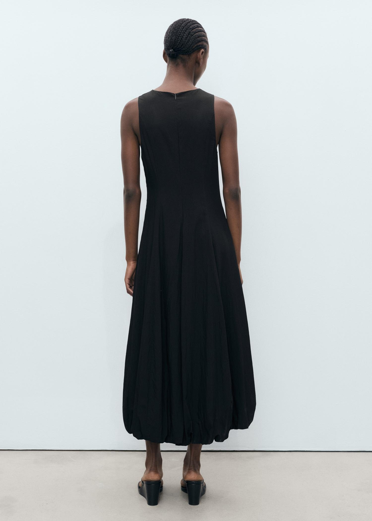 Long balloon dress - Women | MANGO USA Product Image