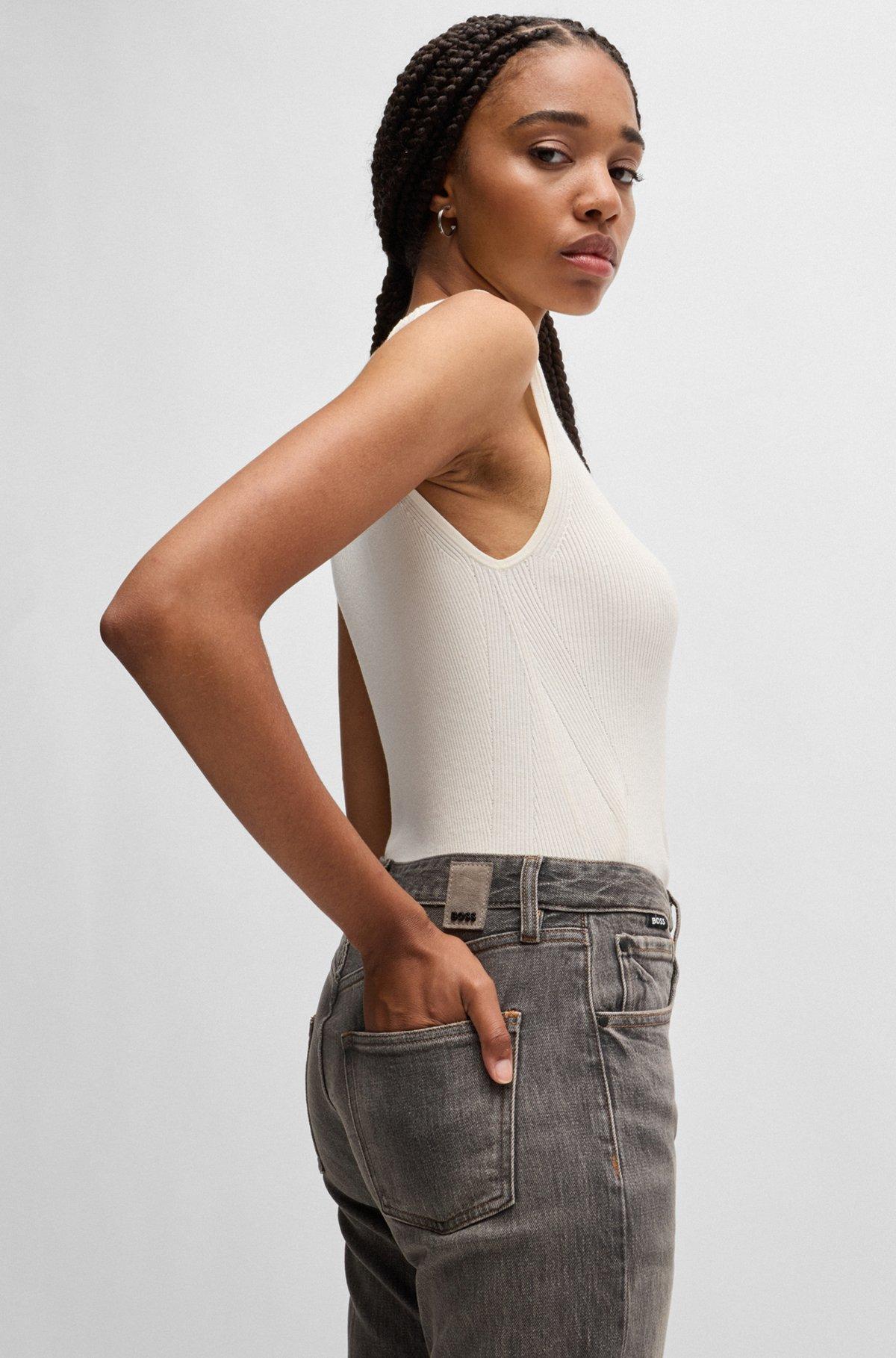 Gray jeans in stretch denim Product Image