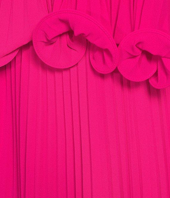 Belle by Badgley Mischka Lindsay Strapless Pleated Ruffle Shift Dress Product Image